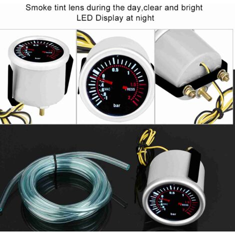 Jauge Turbo Boost Numérique LED 12V - Universelle 2 Pouces | Pour Voiture, Moto | Pression Turbo