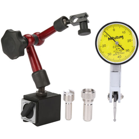Ej.Life Magnetfußhalter, flexibler, starker Magnetfußhalter mit Hebel-Messuhr, Messbereich 00,8 mm