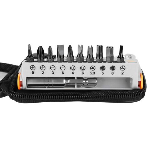 Ej.Life 12-teiliges Bit-Socket-Ratschenset Tragbares Mini-1/4-Zoll-Schnellratschen-Ratschenschlüssel-Verlängerungsstangen- und Schraubendreher-Set Multifunktionales Handreparaturwerkzeug für Haushalts (1/4)