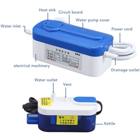 Pompa Automatica Per Condensa 110-240V - Portata 24 L/h, Serbatoio 200ml, Altamente Silenziosa (<19dB), Per Climatizzatori Split