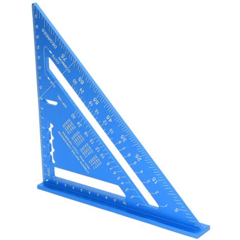 Ej.Life Holzbearbeitungs-Messwerkzeuge Aluminiumlegierung Starke Härte Holzbearbeitungs-Messdreieck für Möbel (Blau)