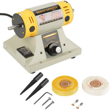 Drehmaschinen-Schleifmaschine 350W - Vibrationsarmer Polierer Für Werkbank Mit 0-10000 U/min - Ideal Für Holz & Metall