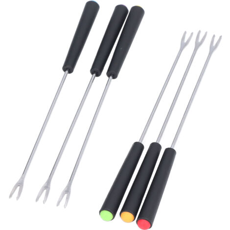 Ej.Life Fondue Gabeln set 6 Stück, Edelstahl Fondue Gabel Obst Schokolade, Fonduebesteck für Kuchen, Schokolade, Früchte (1/5)