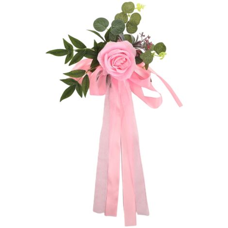 Ej.Life Hochzeit-Gang-Stuhldekorationen, Gang-Blumendekorationen für Hochzeitszeremonie-Blumen, Stuhl-Rücken-Blumen-Party-Feier-Zeremonie-Stuhl-Dekoration (2) (1/5)