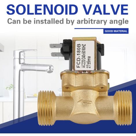 Magnetventil 230V – FCD-180B, G3/4, 2-Wege, Normal Geschlossen, Messing, 0,02-0,8 MPa, Für Wasser Und Haushaltsgeräte