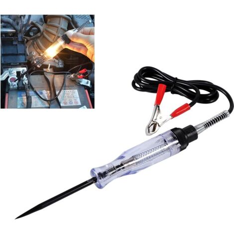 Ej.Life Auto Stromkreis Teststift, DC 6V-24V Auto Stromkreis Prüflampe Durchgangsprüfer Prüflampe für Stromkreisen, Sicherungen, Schaltern und Leitungen