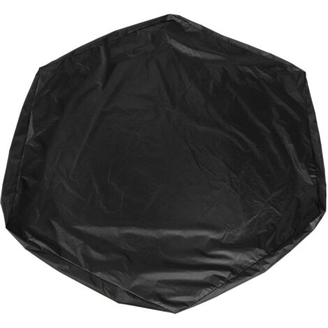 Ej.Life wasserdichte Sechseckige Sandkastenabdeckung, Langlebiger Schutz für Sandkasten, Sonnenschutz für, 190T Silberbeschichteter Polyester-TAFT, 55 X 43 Zoll (140  110  20cm)