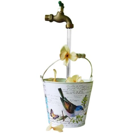 Ej.Life Unsichtbarer Fließender uf, Gießkanne, Brunnen, Hof-Kunstdekoration, Schwimmender Wasserhahn, Brunnen, Magische Hängende Wasserhahn-Desktop-Ornamente für Haus, Garten,