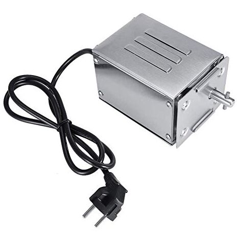 Ej.Life Edelstahl Grillmotor für Grillspieß Drehspieß BBQ Rotisserie Motor Spanferkelgrill Motor Grill Zubehör 50-70KGF für Familienessen/Grillen im Freien/Hotelküchen, Langlebig(220V)