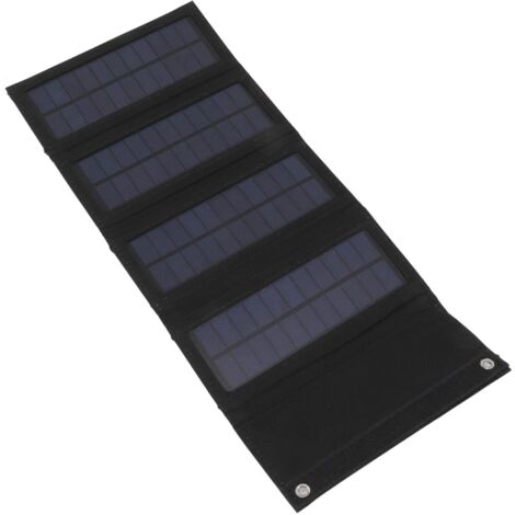 40W Faltbarer Sonnenkollektor Monokristallines Silizium Gute Ausgangseffizienz 40W Tragbarer Sonnenkollektor Zum Wandern mit Dem Rucksack (Schwarz) (1/5)