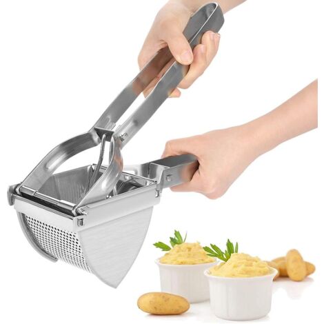 Rosvola Kartoffelpresse, manuelle Kartoffelpresse aus Edelstahl, Kartoffelstampfer für Gemüse, Obst und Lebensmittel (1/5)