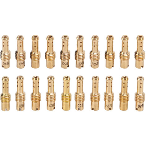 Ej.Life 20PCS Vergaser Slow Pilot Jet Kit 12,5-60 Metall Ersatz für MIKUNI VM TM TMX Vergaser (1/5)