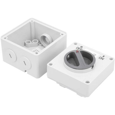Rosvola 20A Ip66 Wasserdichter Schalter 250V 2-Positionen-Drehwahlschalter Staubdichter Ein-Aus-Schalter