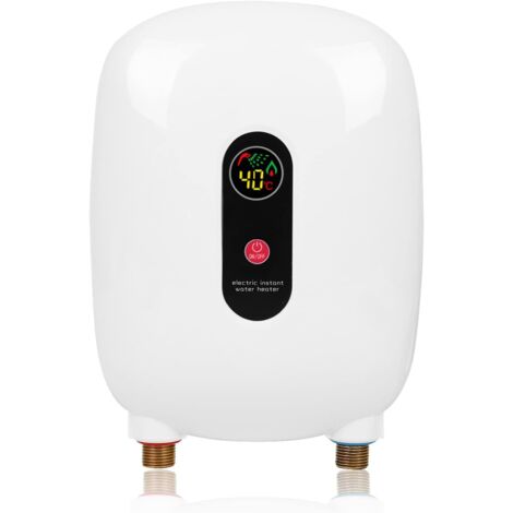 Ej.Life Durchlauferhitzer, elektrischer Durchlauferhitzer, 220 V, 3500 W, Durchlauferhitzer mit LCD-Display zur Bereitstellung von Warmwasser für Waschbecken