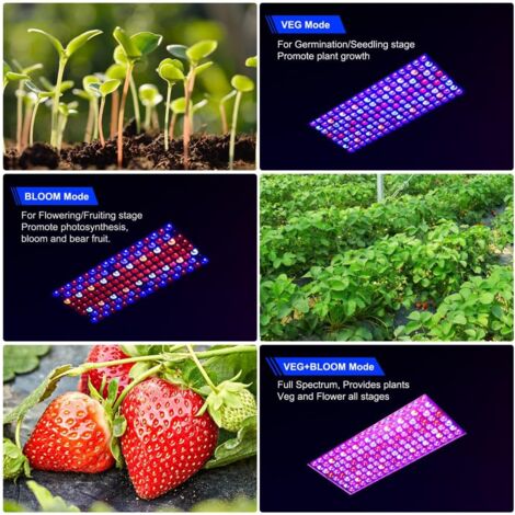 VINGO® 45W LED Pflanzenlampe Für Zimmerpflanzen Wachsen Pflanzen Grow
