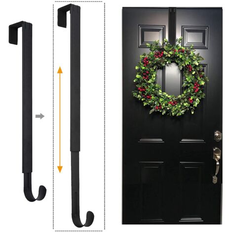 Ej.Life Verstellbarer Türhaken für Haustür-Dekoration, Halloween-Weihnachtsdekorationen 38,1–63,5 cm, robuste Türhaken aus Metall, für den Innen- und Außenbereich