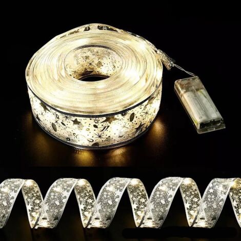 Ej.Life 5 oder 10 Meter Lichterkette, LED-Lichterkette, Weihnachtsbaumbeleuchtung, für Schlafzimmer, Gärten und Terrassen (1/5)