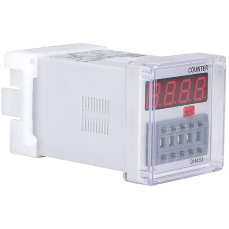 Ej.Life Digitaler Relaiszähler, LED-Anzeige, 1–999900, 11-polig, 24 V AC/DC, DH48J-A (1/5)