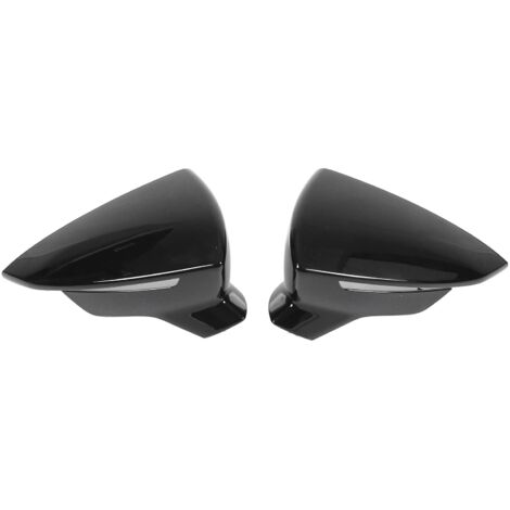 Schwarze Spiegelkappe, Seitenspiegelabdeckung Außenspiegelgehäuse Paar Rückspiegelschutzabdeckungen Links Rechts Ersatz für SEAT Mk3 5F ST