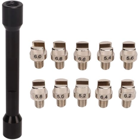 Akozon Motorrad-Speichenschlüssel-Set, 10-in-1-tragbarer Speichenschlüssel-Schlüssel-Speichenschlüssel-Kit Felgenwerkzeug für Motorrad-Reparaturwerkzeug (1/5)