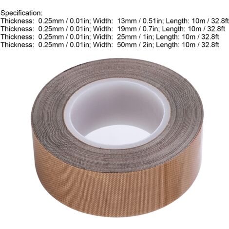 Hochtemperaturbeständiges Klebeband, 300 Grad, PTFE-Tuch, Wärmeisolierung, selbstklebens Dichtungsband, 10 m Länge Hochtemperaturbeständiges Klebeband, 300 Grad, PTFE-Tuch, Wärmeisolierung, selbstklebens Dichtungsband, 10 m Länge