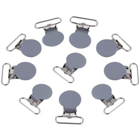 Schnuller Clips 10er Set - Metall Hosenträger Für DIY Lederarbeiten