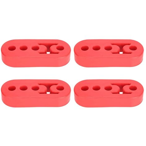 Auspuffgummi,Auspuffgummi Verstärkt,Schalldämpfer-Aufhänger,Endrohr-Aufhänger,4 Stück,Universal-Auspuffrohr-Aufhänger,4 Löcher,12 Mm Polyurethan,Verstellbarer Schalldämpfer-Auspuff-Aufhänger,Ro (1/5)
