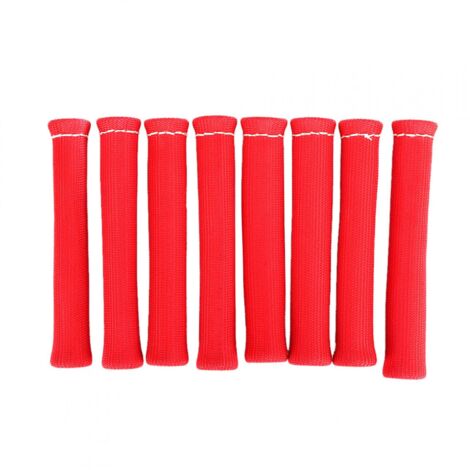Zündkerzenschutz Zündkerzenkabelmanschette, 8 Stück Zündkerzenschutz 1600 Grad rot Zündkerzen-Hitzeschild für PKW-Zündkerzenabdeckungsisolator (1/5)
