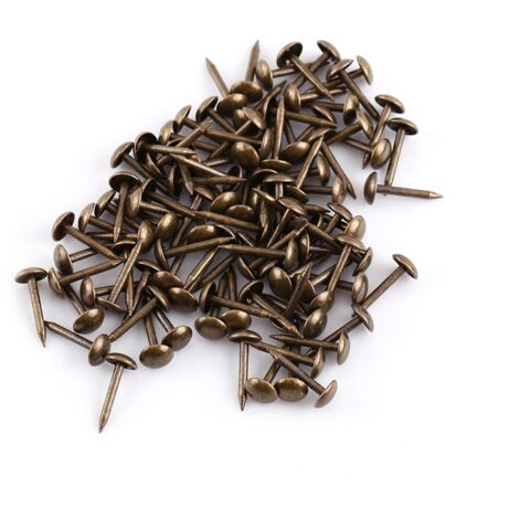 100 stück Vintage Polster Nägel Bronze Metall Tags Dekorative Tack Stud für Möbel Sofa Schuh Tür Karte Foto Befestigung(6 14mm-6 14mm) (1/5)