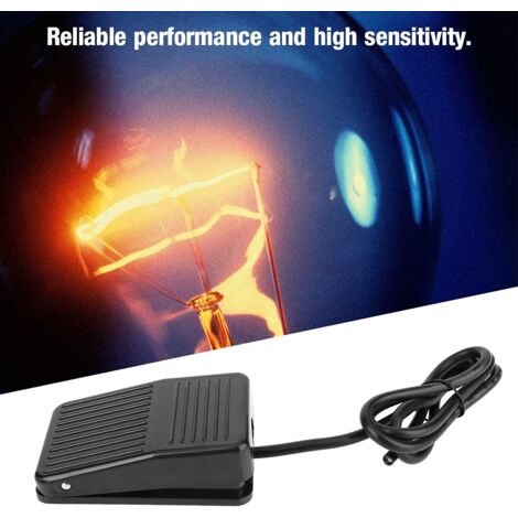 Industrie-Fußschalter TFS-01 – 220V AC, 10A, IP67, Mit 2m Kabel, Selbsthemmung, Für Bohrmaschinen, Pressen & Medizinische Geräte