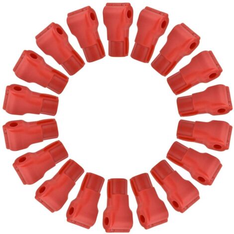 100 stücke Peg Hook Locks Stop Lock, Kunststoff Rot Sicherheitsschloss, Einfache installation, für ware link, supermarkt haken, einzelhandelsgeschäft diebstahlanzeige, 4,5/6 / 7mm(7MM) (1/5)