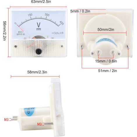 sourcing map DC 0-10V Analog Gesicht Platte Spannungsmesser Messgerät Voltmeter 91C4 2,5% Fehlermarge de