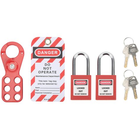Sonew Lockout Tagout Kit, Lockout Tagout Schlösser Set, Elektrisches Lockout Tagout Kit, Sicherheitsvorhängeschlösser, mit Sicherheitsbügel Vorhängeschloss,(1,5 Zoll/38 mm Bügel) (1/5)