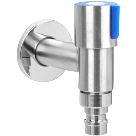 An Der Wand Montierter Wasserhahn G1 / 2 "Edelstahl Wäschehahn Kaltwasserhahn Waschbecken Wasserhahn Waschmaschine Wasserhahn Gartenhahn (1/5)