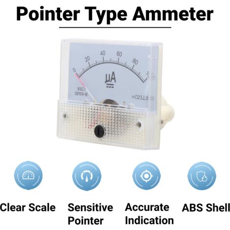 Amperemeter Analoges Panel Ampere Meter 85C1 DC 0100UA Zeigertyp