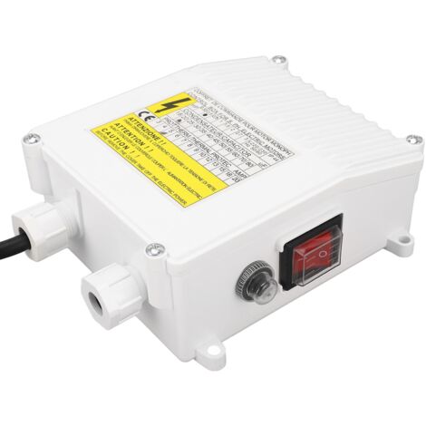 Zubehör für Tiefbrunnenpumpen, Brunnenpumpen-Steuerkasten, 370 W, 0,5 PS, 20 Uf, Schalter-Steuerkasten mit Wärmeschutz für Tauchpumpe (EU-Stecker 220 V)