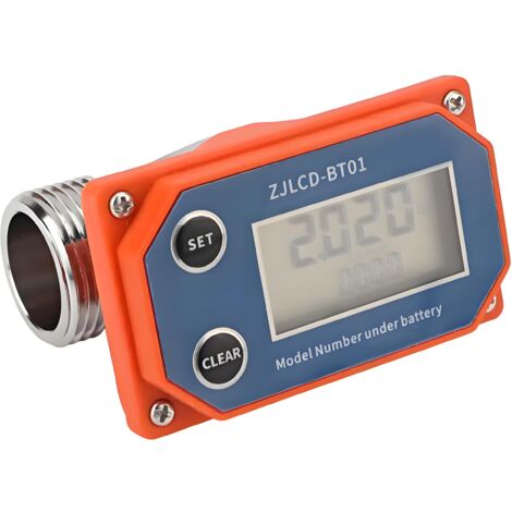 Digitaler Wasserzähler Edelstahl Durchflusssensor Säure Alkali beständiger Wassermengenzähler Wasseruhr für Gartenschlauch Bewässerung von Ackerland