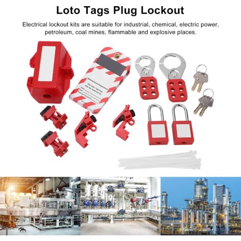 Lockout-Tagout-Schlösser-Kit mit Sicherheitsvorhängeschlössern Haspen ...