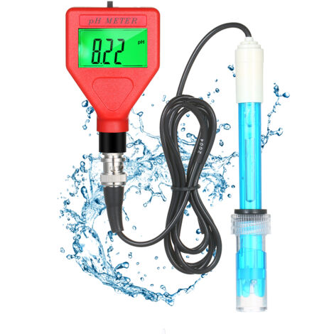 Elektronisches pH-Meter, PH-Tester mit Hintergrundbeleuchtung, PH-Tester, Messgenauigkeit 0-14 pH, für Schwimmbad, Aquarium (1/5)