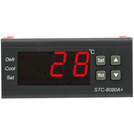 STC 8080A+ Digitaler Thermostat mit Abtaualarm und Temperaturregler für Kühlhäuser, Kühlwagen und andere Kälteanwendungen