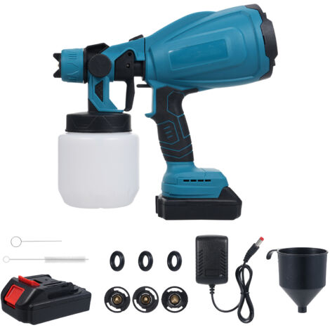 Elektrische Farbpistole (210 W), Latexfarbe, 3 Sprühmodi, 38.000 U/min Motor, 800 ml Tank, ideal zum Lackieren von Möbeln, Schränken, Zäunen, Wänden, Türen, Gartenstühlen usw. 4 Kupferdüsen im Lieferu