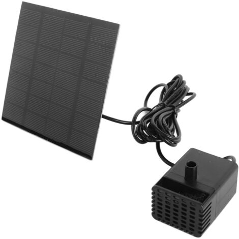 Kleine solarbetriebene Gartenbrunnenpumpe, Tauchbrunnen-Set für Vogeltränken, geeignet für Gartenteich oder Pool, 120 cm Förderhöhe (1/5)