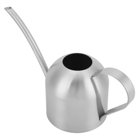 1000 ml Edelstahl-Gießkanne für drinnen und draußen, geeignet für Garten, Pflanzen und Blumen, mit langem Ausguss
