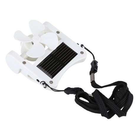 Tragbarer, solarbetriebener Mini-Hutventilator, einfach aufzuhängen oder anzuklemmen, ideal zum Klettern, Campen und Wandern