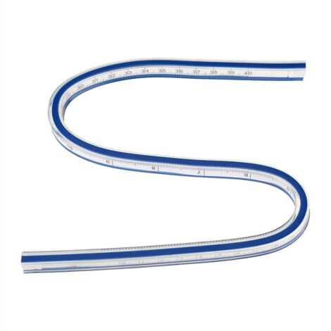 30 cm / 40 cm / 60 cm Flexibles Kurvenlineal aus Kunststoff, Mal-, Zeichen- und Grafiklineal, Messwerkzeug für Bekleidungsdesign (2 Stück) (1/3)