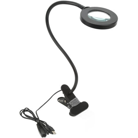 3-fach vergrößernde dekorative Vergrößerungslampe mit LED-Schwanenhalsleuchte, USB-Kabel und einstellbarer Helligkeit zum Lesen zu Hause und am Arbeitsplatz. (1/5)