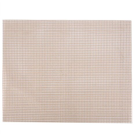 Antihaft-Grillmatte 40 x 33 cm zum Grillen und Braten, aus schwarzem und braunem Fiberglas. (1/5)