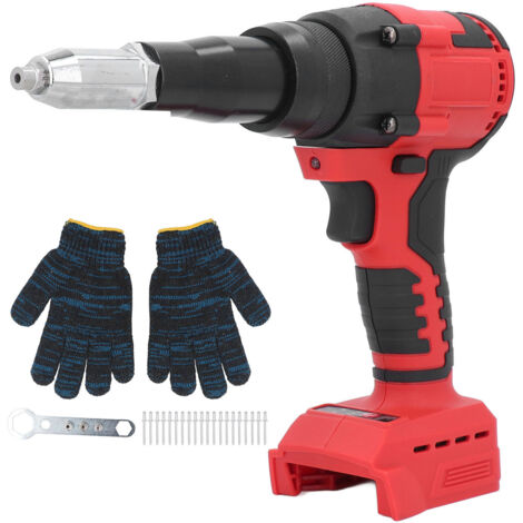 Luocute Bürstenlose Nietpistole, Akku-Nietpistolen-Set, 18V Akku-Nietwerkzeug, Automatische Nietpistole mit Hochleistungsmotor.