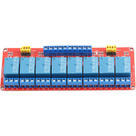 Produktbild von DEWIN 8-Kanal Relaismodul 5V Mit Optokoppler – High/Low Trigger Einstellbar, Platzsparend & Robust Für Arduino & Co.