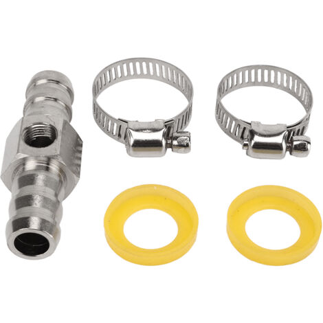 Hochleistungsfähiger T-Stück-Adapter aus Edelstahl 304 mit Gummianschluss für Kraftstoffdruckmesser oder -sensor, 1/2 Zoll, geeignet für einen Innendurchmesser von 12,7 mm. (1/5)